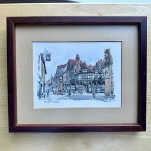Vintage The Gross Chester Lithograph Print 11.5x9.5 Inch Kenneth A Bromley Frame